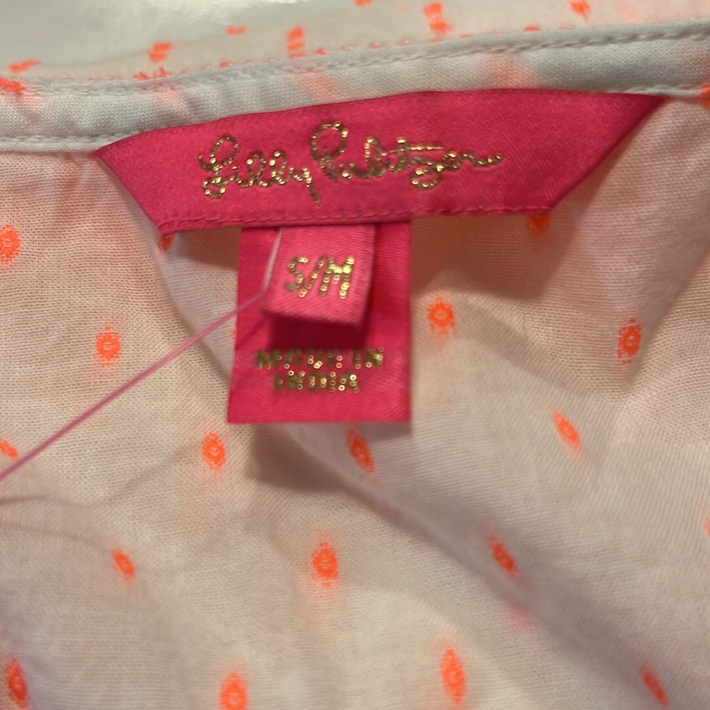 Lilly Pulitzer Coral and White Tassel Coverup - Picture 3 of 5